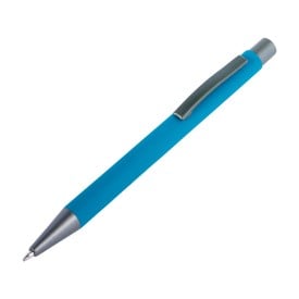 Emmet balpen - metaal - blauwe inkt - rubberen toplaag