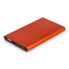 Enera powerbank USB-C 4000 mAh - gerecycled aluminium - USB-A & USB-C-Oranje