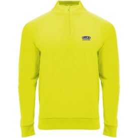 Epiro 200 g/m² sweatshirt met lange mouwen en kwartrits voor kinderen-Fluorgeel