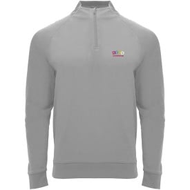 Epiro 200 g/m² sweatshirt met lange mouwen en kwartrits voor kinderen-Grijs
