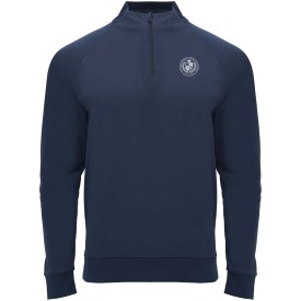 Epiro 200 g/m² sweatshirt met lange mouwen en kwartrits voor kinderen-Marineblauw