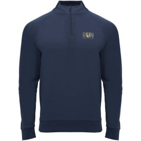 Epiro unisex sweatshirt met lange mouwen en kwartrits-Navy blue