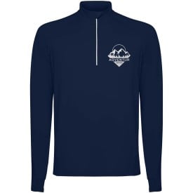 Estambul herensweater met lange mouwen en halve rits-Navy blue