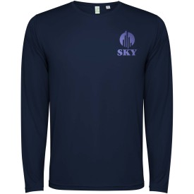 Estoril 125 g/m² T-shirt met lange mouwen voor kinderen-Marineblauw