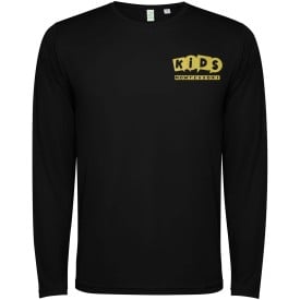 Estoril 125 g/m² T-shirt met lange mouwen voor kinderen-Zwart