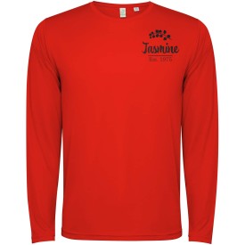 Estoril unisex T-shirt met lange mouwen-Rood