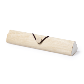 Palermo etui - hout - 5 accesoires - elastieksluiting - 20x4.4x3.7cm