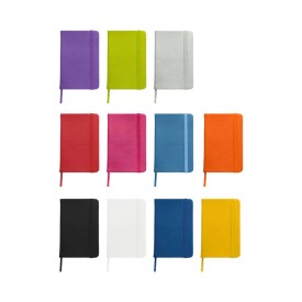 Eva notitieboek - A5 - PU - 96 vellen - gelinieerd - elastieksluiting en lint