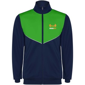 Evans 225 g/m² trainingspak voor kinderen-Marineblauw, varen groen