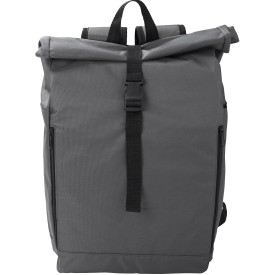 Evie rugzak - rPET polyester - 600D - rolltop - klittenband- en gespsluiting