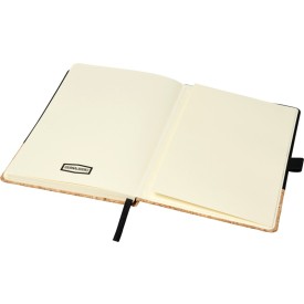 Evora notitieboek - A5 - kurk en PU - 80 vellen - gelinieerd - gekleurd sluitelastiek en lint - geschenkverpakking