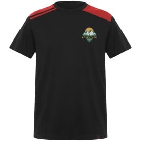 Expedition 160 g/m2 heren T-shirt met korte mouwen-Zwart, rood