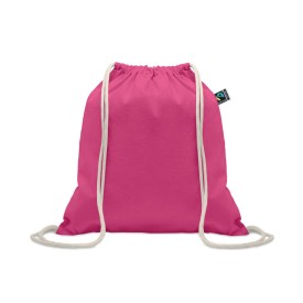 Fairtrade trekkoordtas 180g-Fuchsia