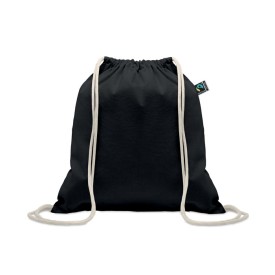 Fairtrade trekkoordtas 180g-Zwart