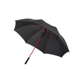Fare Stormparaplu - 100% RPET-Zwart/rood