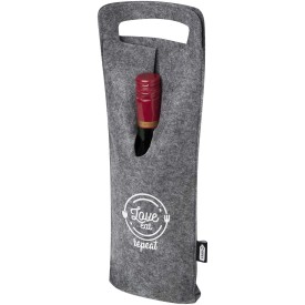 Felta GRS Recycled Felt 75cl wine bag-Midden grijs