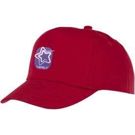 Feniks 5 panel kinder cap-Rood