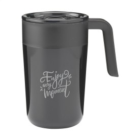 Fika RCS Recycled Steel Cup 400 ml thermosbeker-Zwart