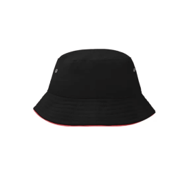 Fisherman piping bobhat kids-Zwart/rood