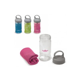 Ashton sporthanddoek - 90 x 30 cm - microvezel - in herbruikbare fles