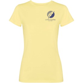 Fiyi damesshirt met korte mouwen-Geel