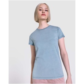 Roly dames T-shirt korte mouwen - katoen / polyester 280 g/m2 - zuurwas-effect