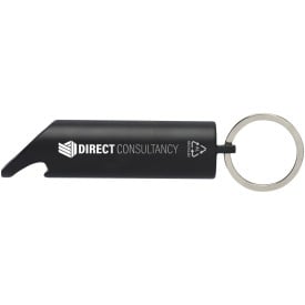 Flare ledlamp - gerecycled aluminium - fles opener - met sleutelhanger