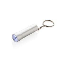 Flash RCS gerecycled aluminium sleutelhanger zaklamp-Zilvergrijs