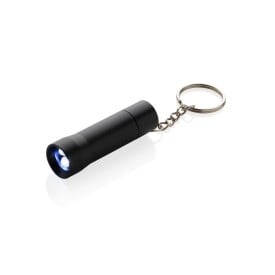 Flash RCS gerecycled aluminium sleutelhanger zaklamp-Zwart
