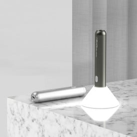 2 in 1 zaklamp - aluminium - nachtlamp - 8 uur levensdoor