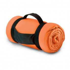 Fleece deken comfortabel-Oranje-Zonder opdruk
