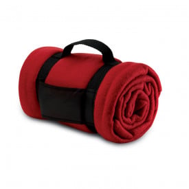 Fleece deken comfortabel-Rood-Zonder opdruk