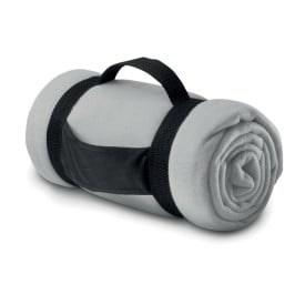 Fleece deken comfortabel-Mat zilver