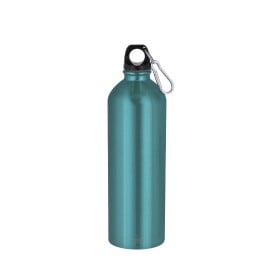 Fles Graims 800 ml - gerecycled RVS - metallic afwerking - schroefdop - karabijnhaak