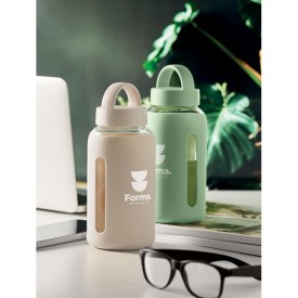 Fles van hoog borosilicaatglas