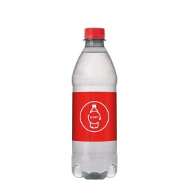 Flesje bronwater 500ml met draaidop-Rood-1 kleur