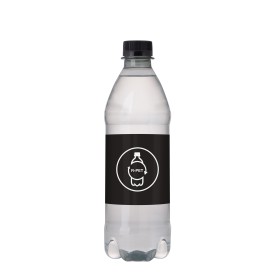Flesje bronwater 500ml met draaidop-Zwart-1 kleur
