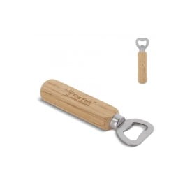Flesopener - staal - houten handvat