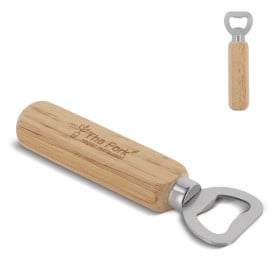 Flesopener - staal - houten handvat