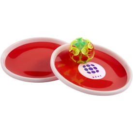 Flicka vang en balspel-Rood