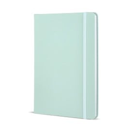 Flow notitieboek - A5 - PU - 96 vellen - gelinieerd - bijpassende elastische band en lint-Mint