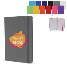 Flow notitieboek - A5 - PU - 96 vellen - gelinieerd - bijpassende elastische band en lint