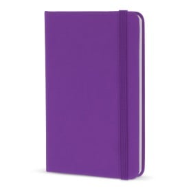 Flow notitieboek - A6 - PU - 96 vellen - gelinieerd - bijpassende elastische band en lint-Paars