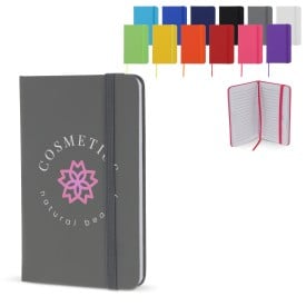 Flow notitieboek - A6 - PU - 96 vellen - gelinieerd - bijpassende elastische band en lint