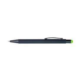 Formentera balpen - metaal - blauwe inkt - rubberen coating-Licht groen