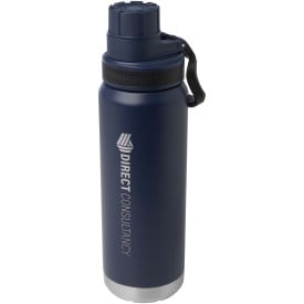 Fortis 700 ml RCS-gecertificeerde waterfles van gerecycled roestvrij staal met koperen vacuümisolatie (geschikt voor koolzuurhoudende dranken)-Navy