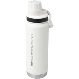 Fortis 700 ml RCS-gecertificeerde waterfles van gerecycled roestvrij staal met koperen vacuümisolatie (geschikt voor koolzuurhoudende dranken)-Wit