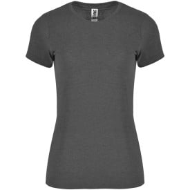 Fox damesshirt met korte mouwen-Heather zwart