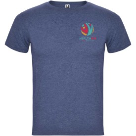 Fox herenshirt met korte mouwen-Heather denim blue