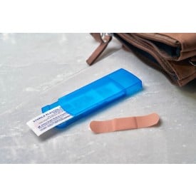 Frosted cassette met pleisters - kunststof - 5 latex pleisters